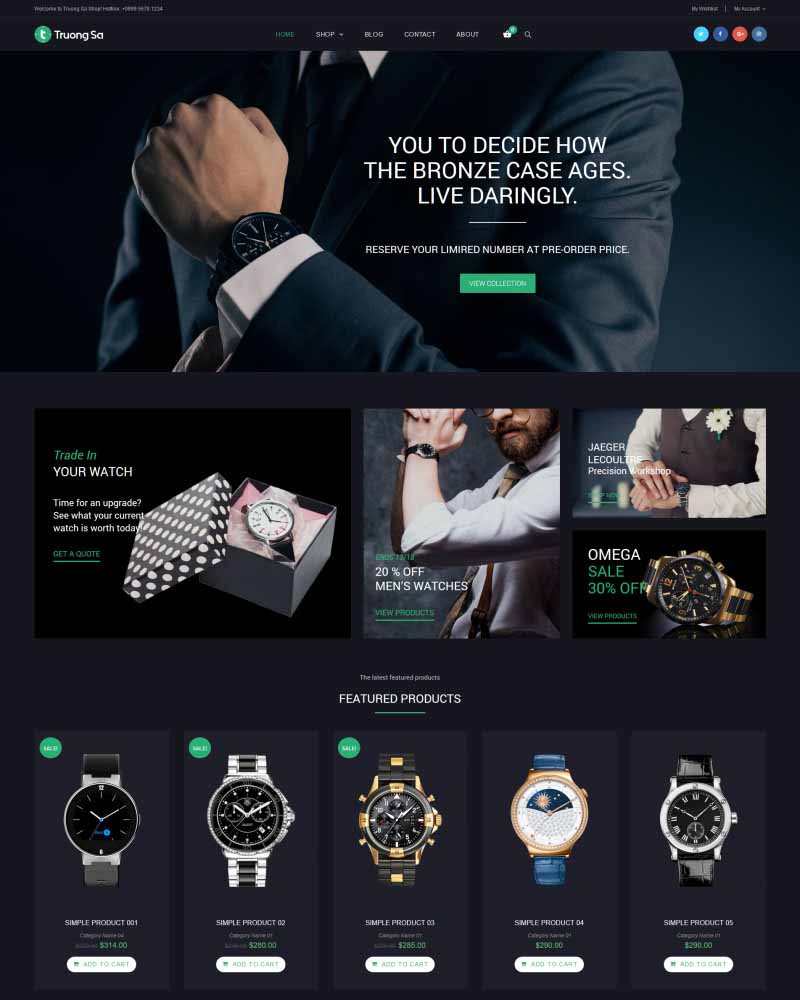 Truong Sa - Website Template for Jewelry & Watches