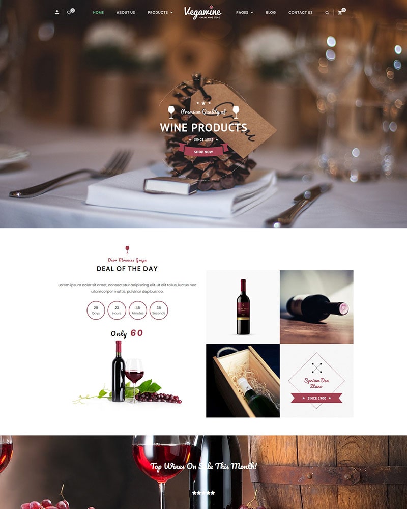 Vegawine - Website Template for Wine, Winery & Vineyard