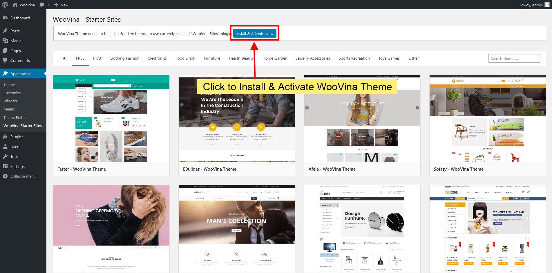 How to Import a Website Demo