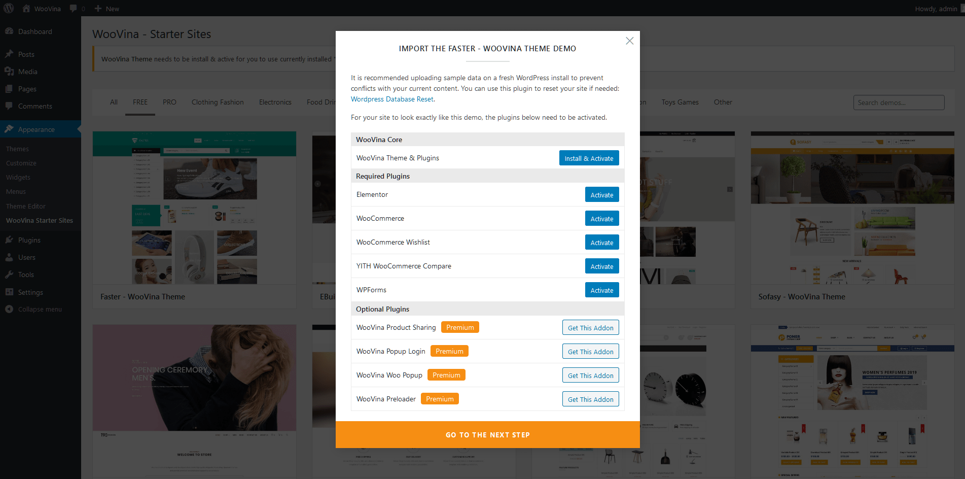 How to Import a Website Demo
