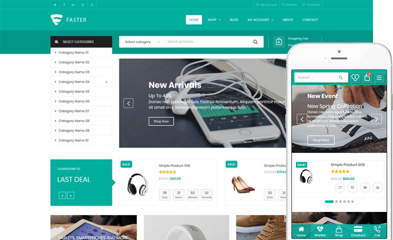 31+ Best Free Ecommerce Website Templates 2023 - WOOVINA