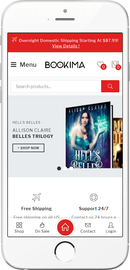 Bookima WooCommerce Theme - Responsive