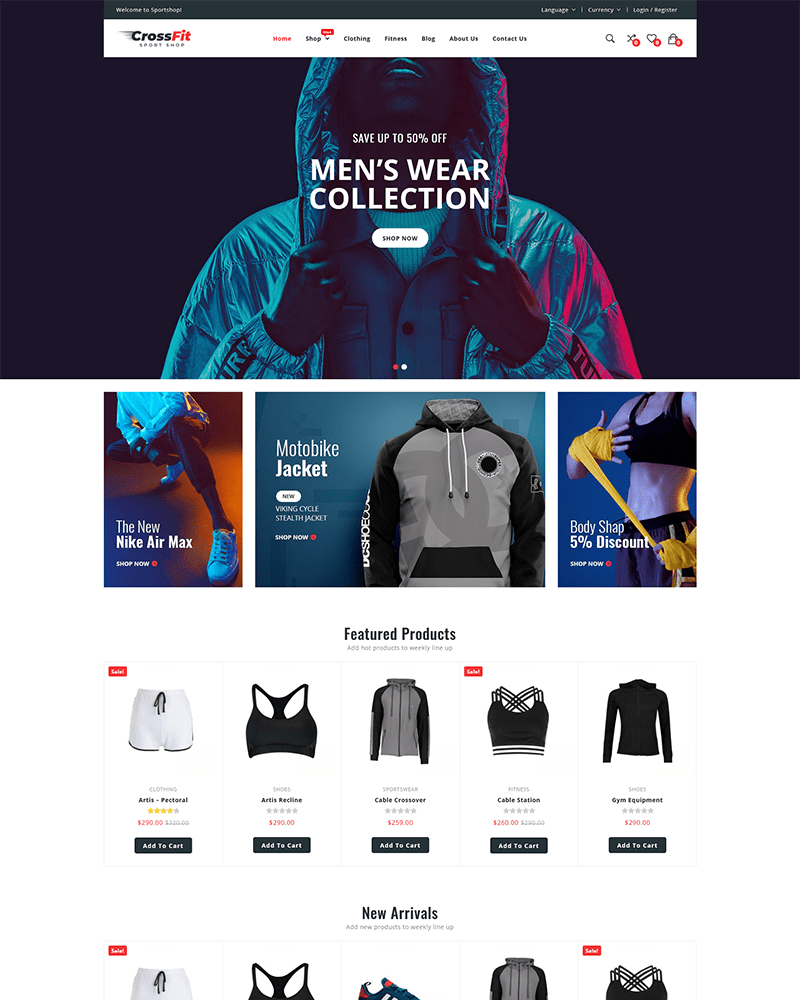 CrossFit - WooCommerce WordPress Theme for Fashion Store