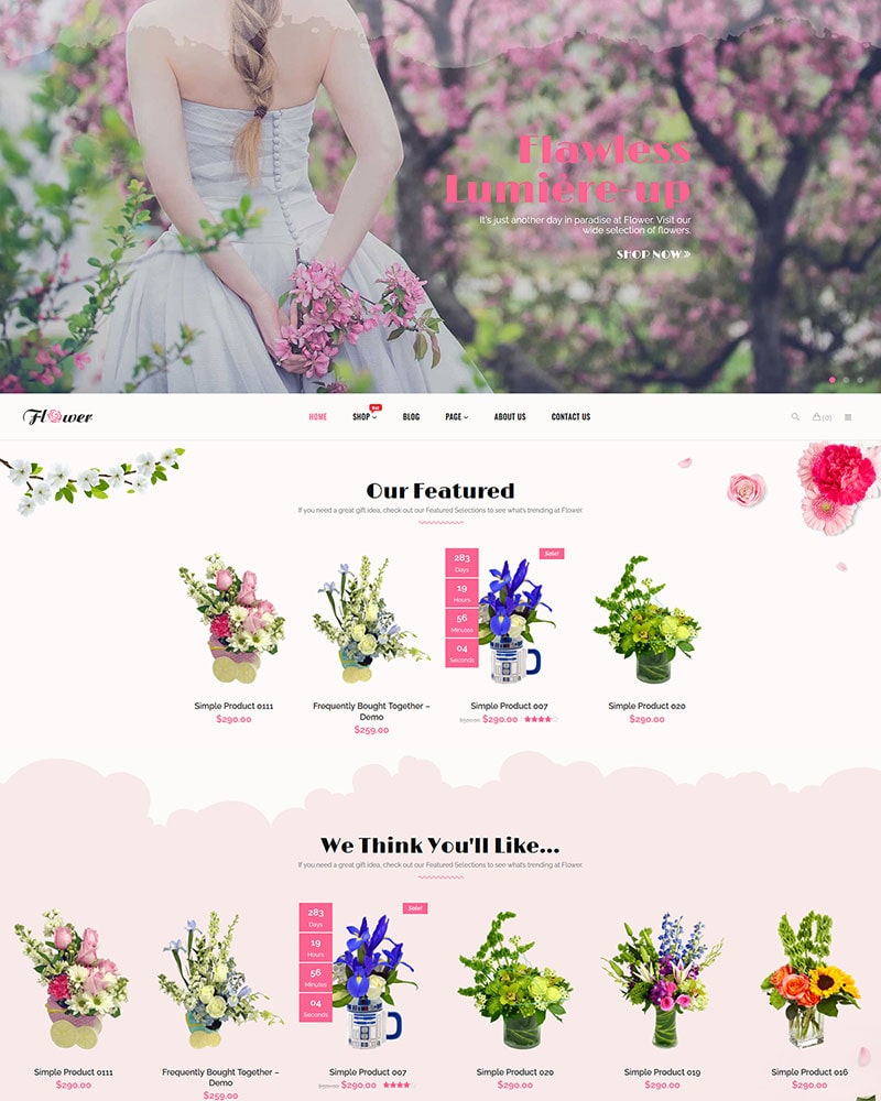 Flower - WooCommerce WordPress Theme for Flower Shop