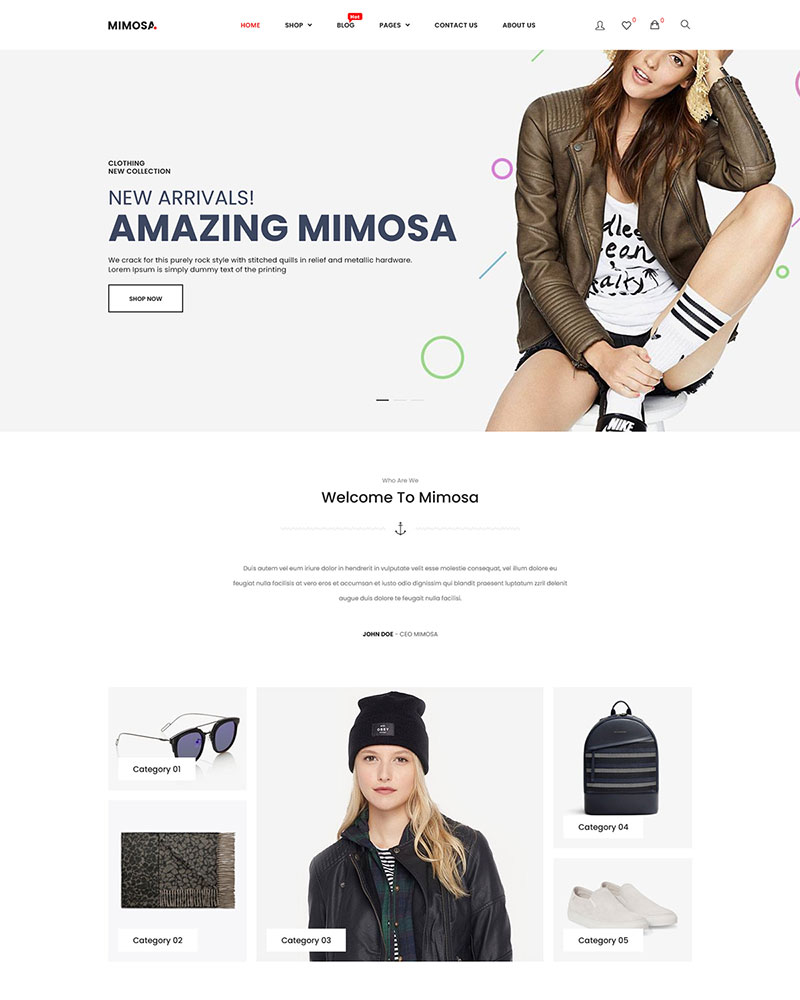 Mimosa - Modern Fashion WooCommerce WordPress Theme