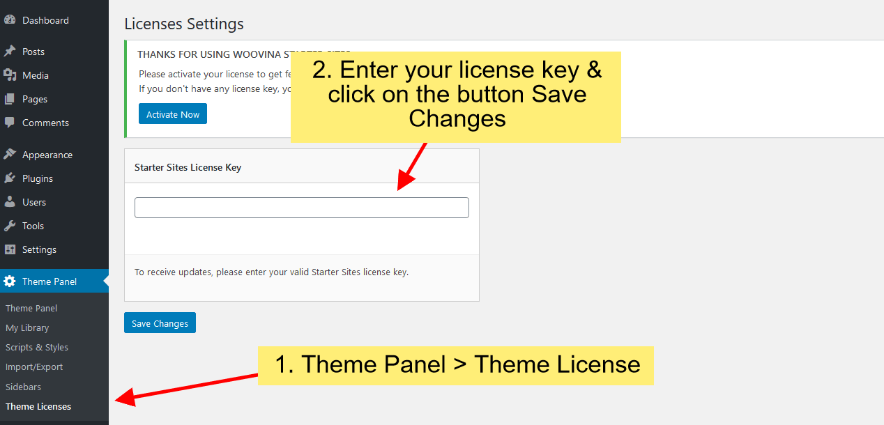 How to activate the license