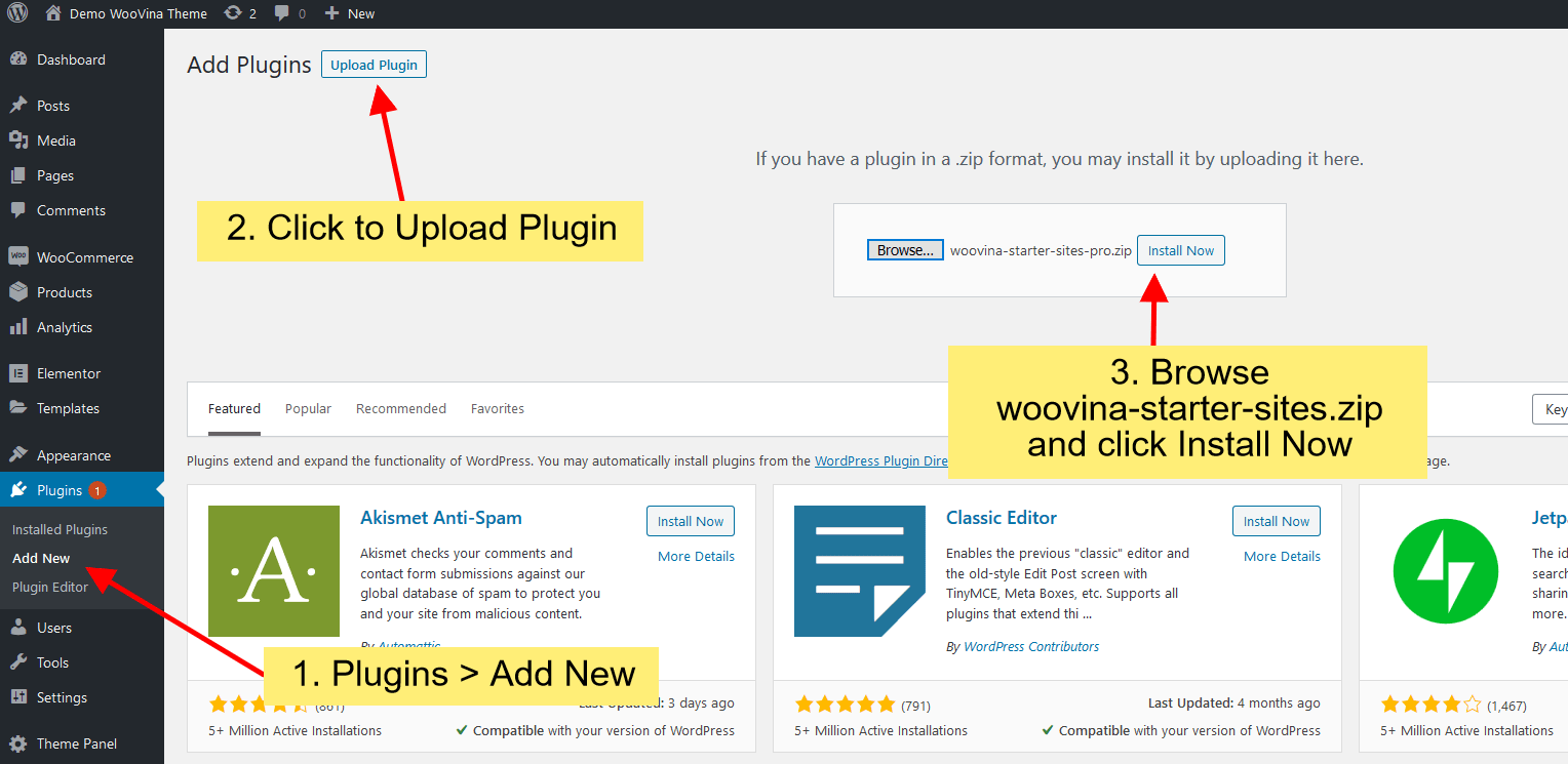 How to Import a Website Demo