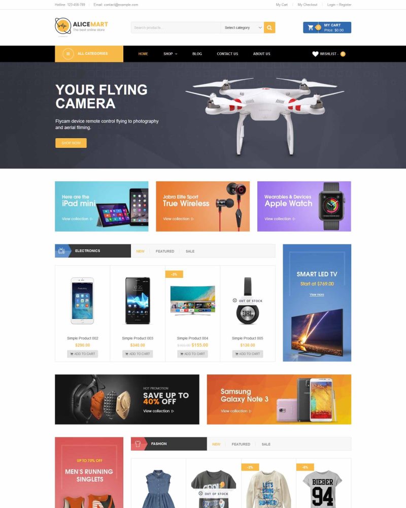 Alice Mart - Multipurpose Ecommerce Website Template