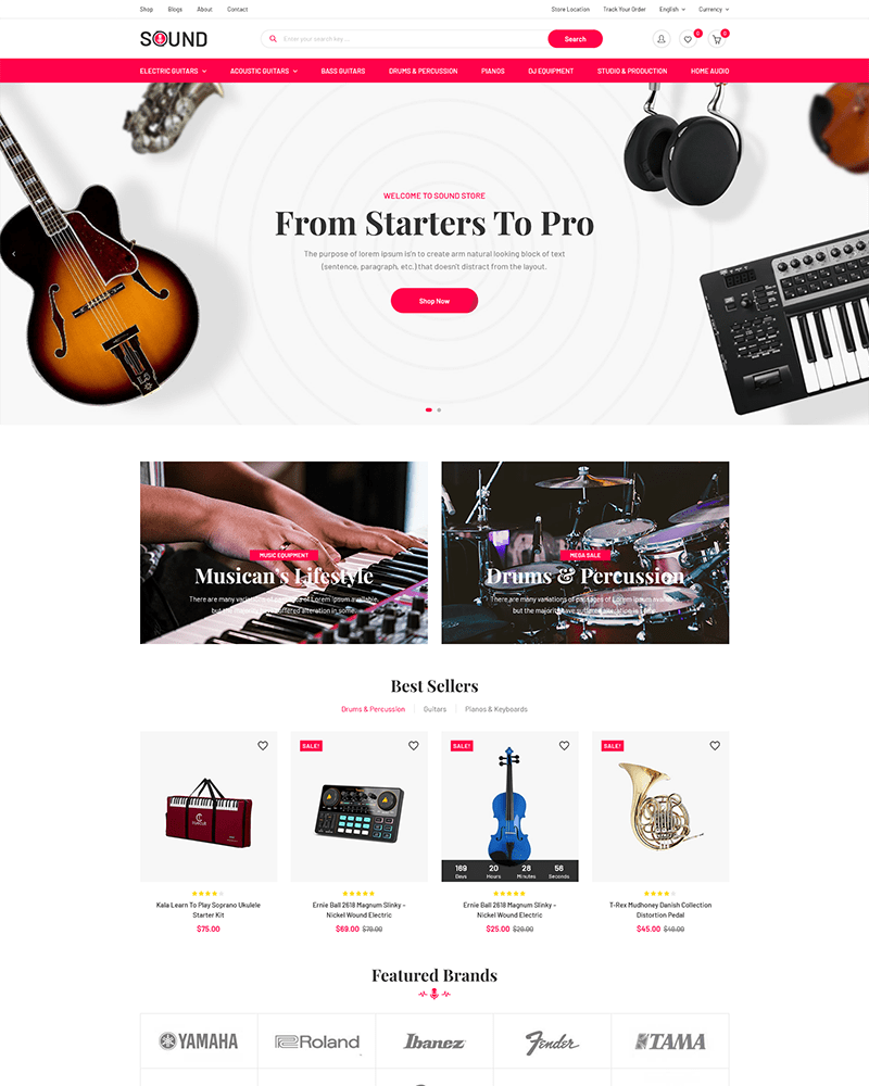 Sound - Template for Audio Equipment Shop